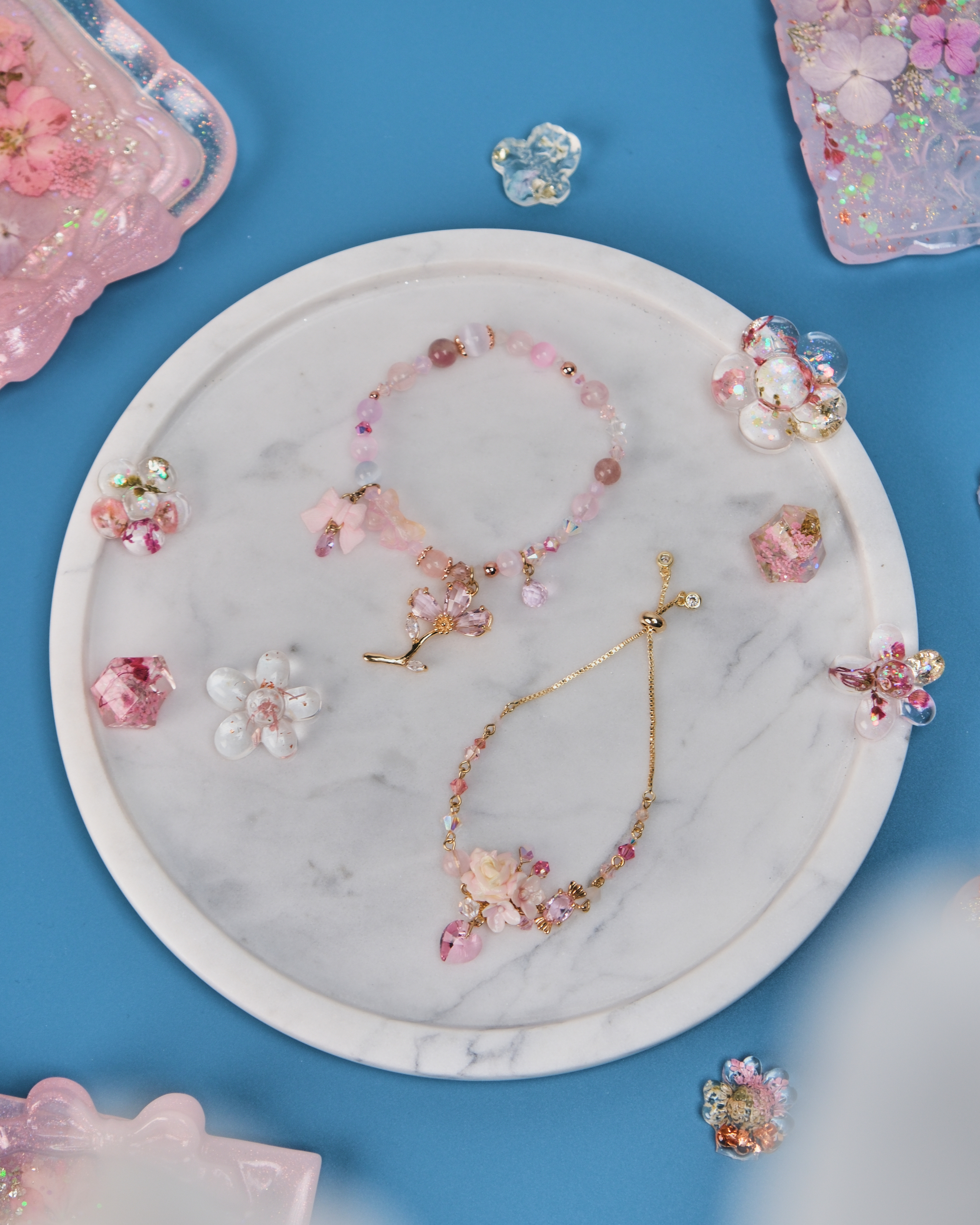 11467 Candy Color Natural Quartz Bracelet Set