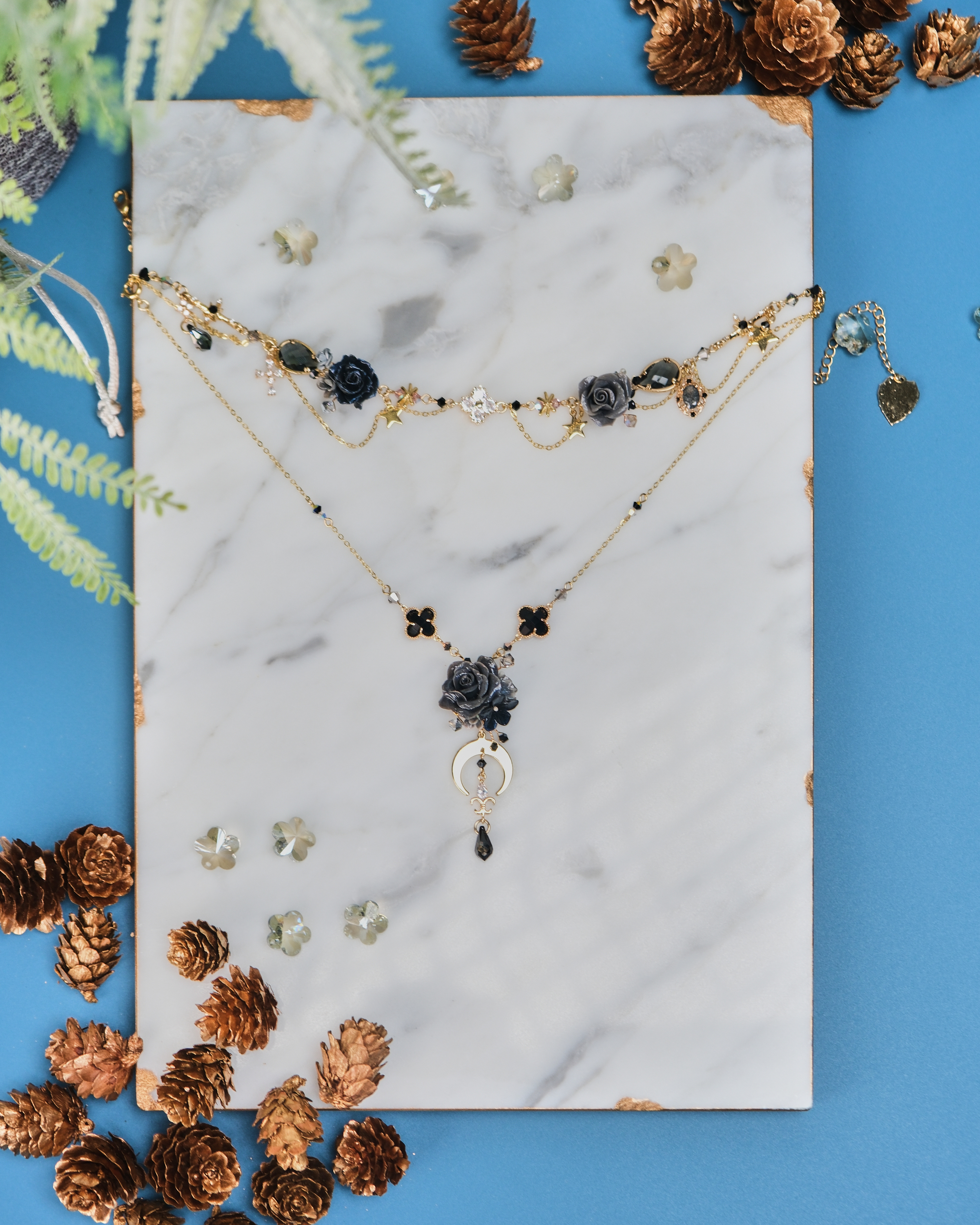 11476 復古設計雙層S925兩用頸鏈