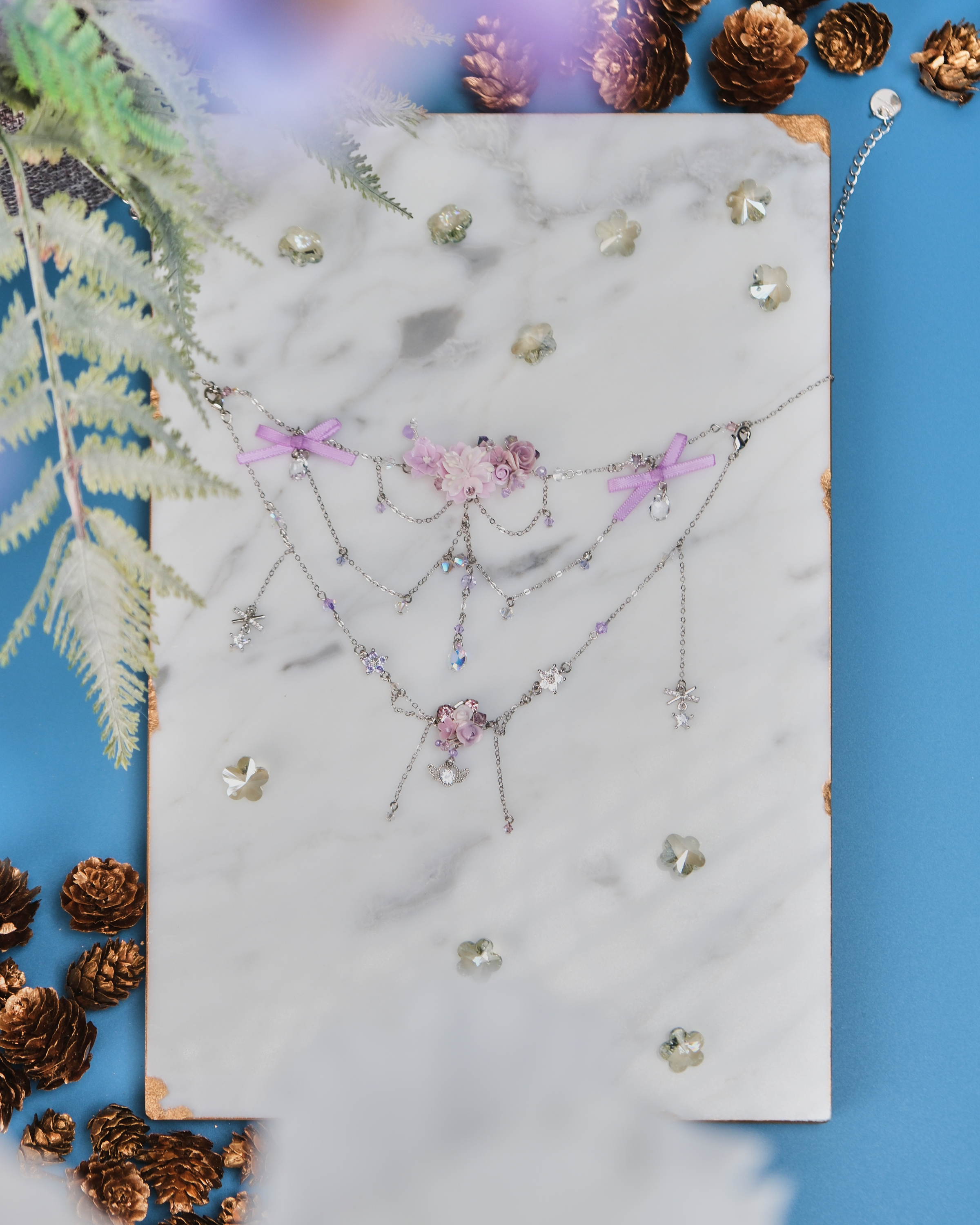 11477 Vintage Layered Design S925 2-Way Necklace