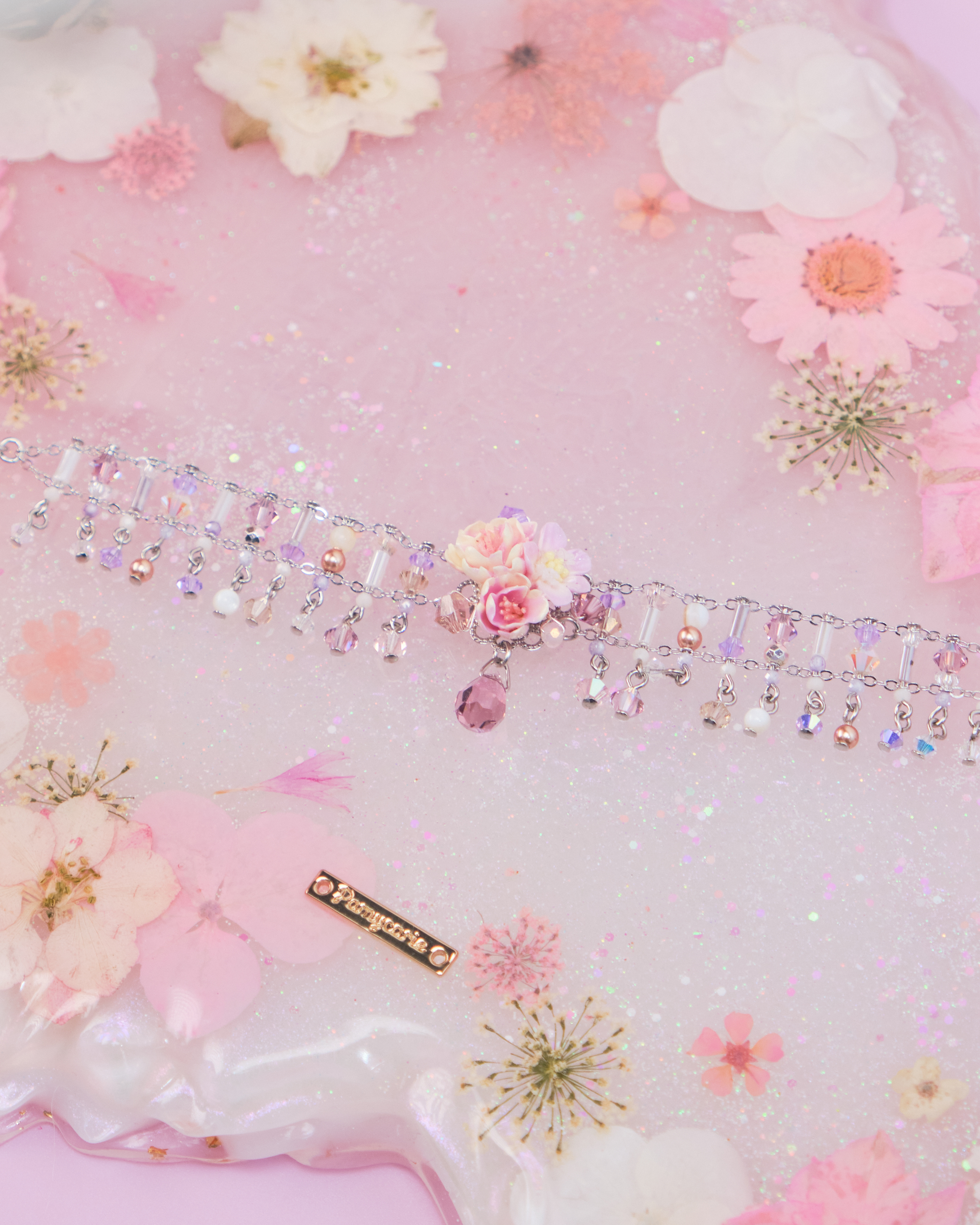 11472 記憶球彩虹薔薇串珠手鍊別注版