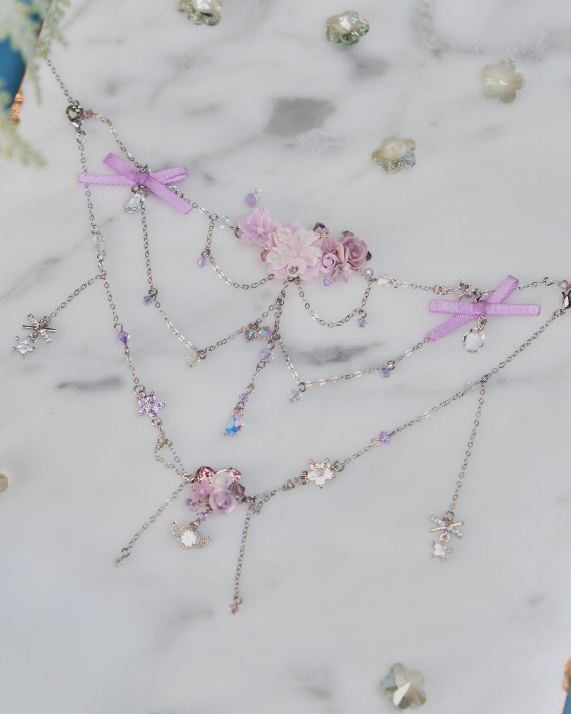 11477 Vintage Layered Design S925 2-Way Necklace