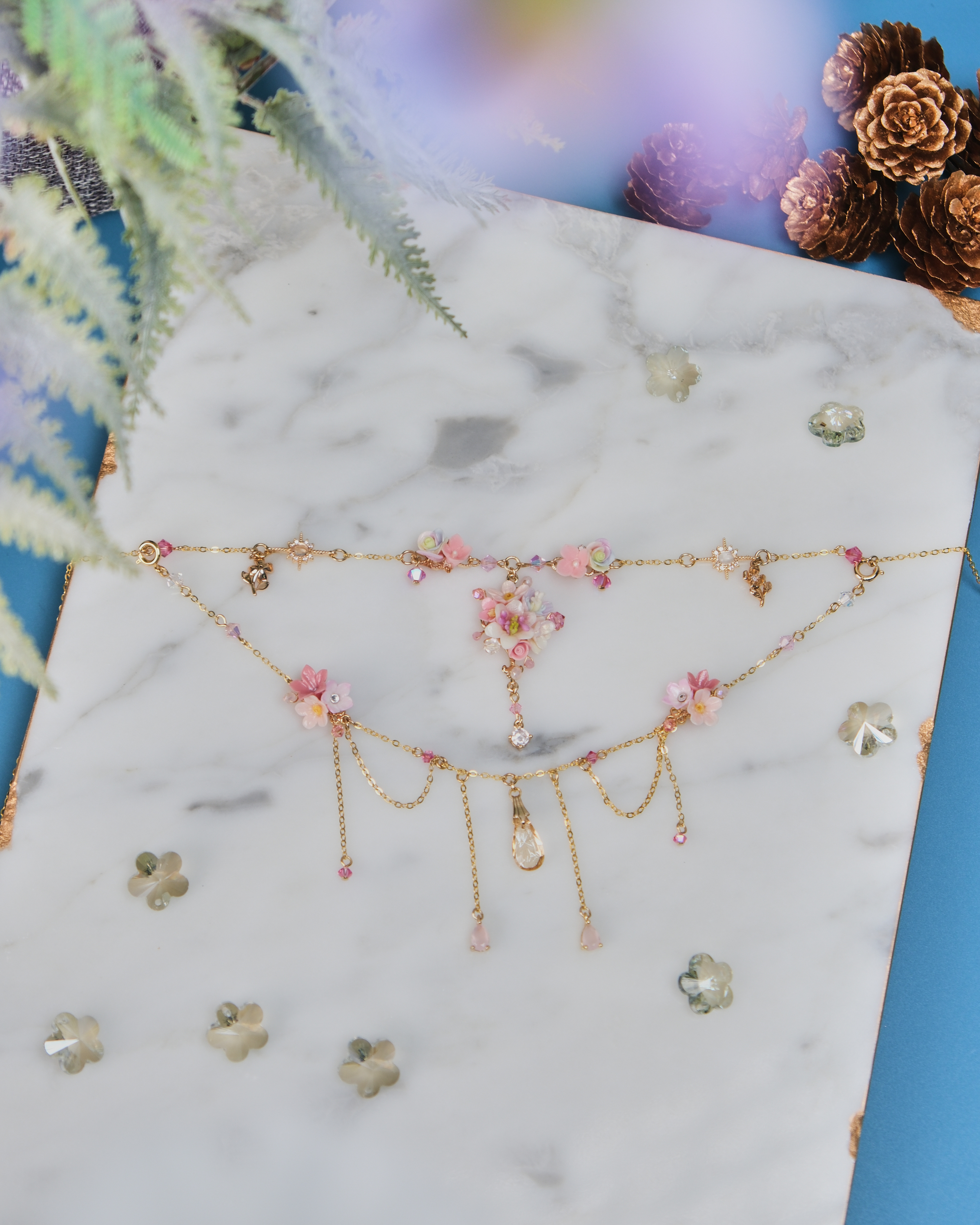 11478 Vintage Layered Design S925 2-Way Necklace