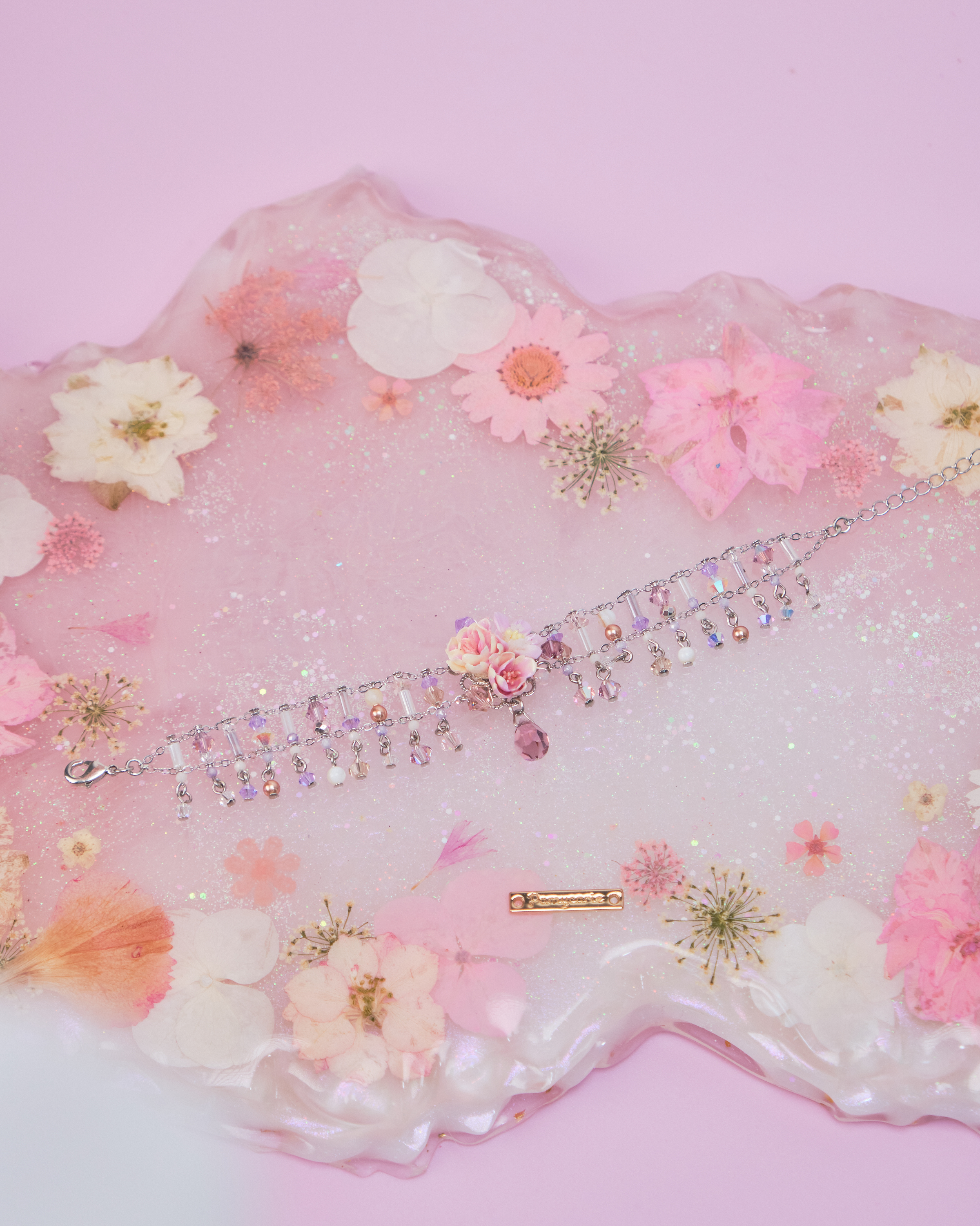 11472 記憶球彩虹薔薇串珠手鍊別注版