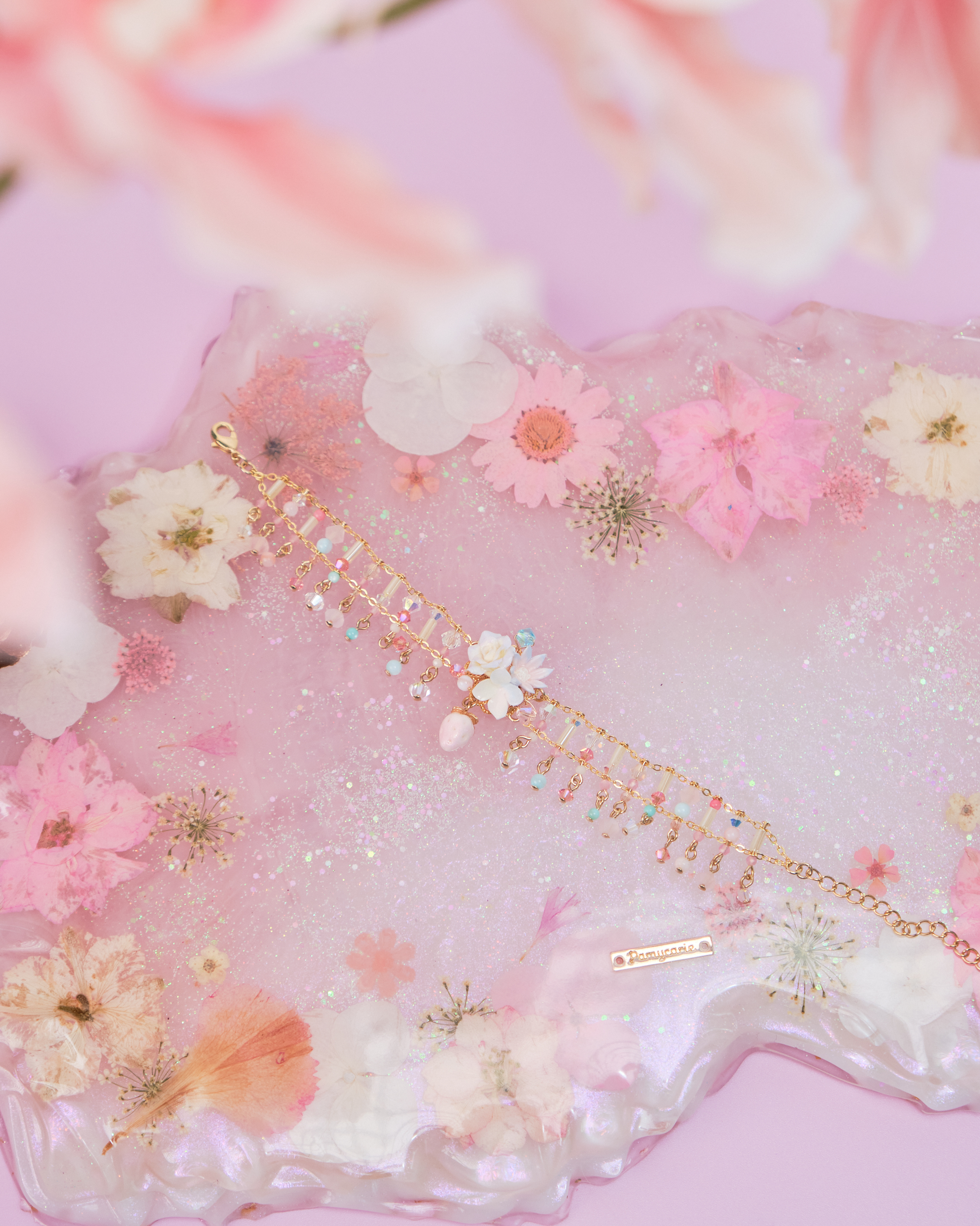 11473 記憶球彩虹薔薇串珠手鍊別注版