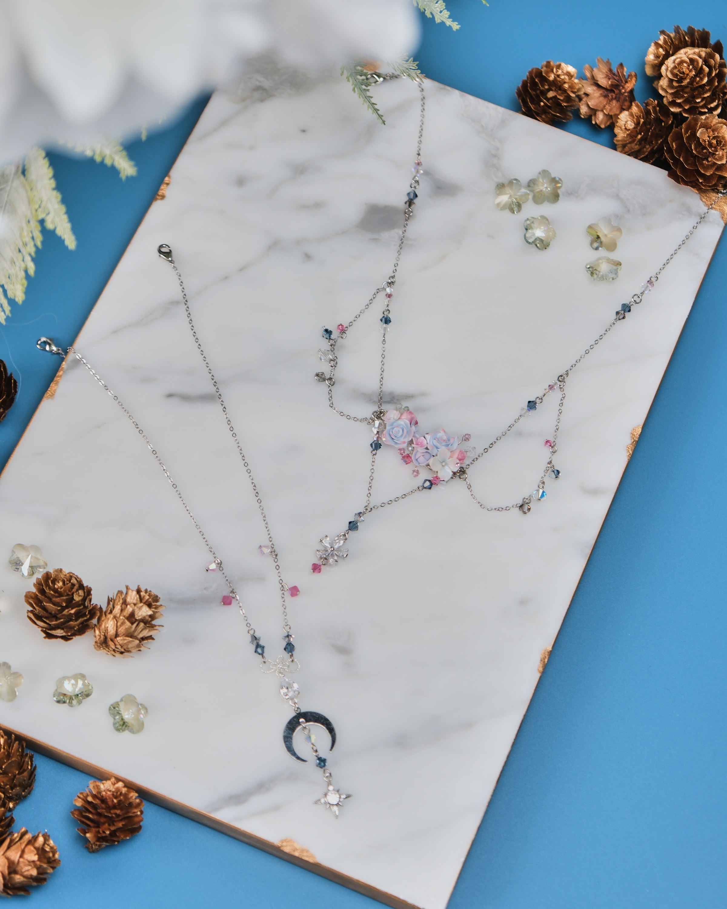 11481 Vintage Layered Design S925 2-Way Necklace