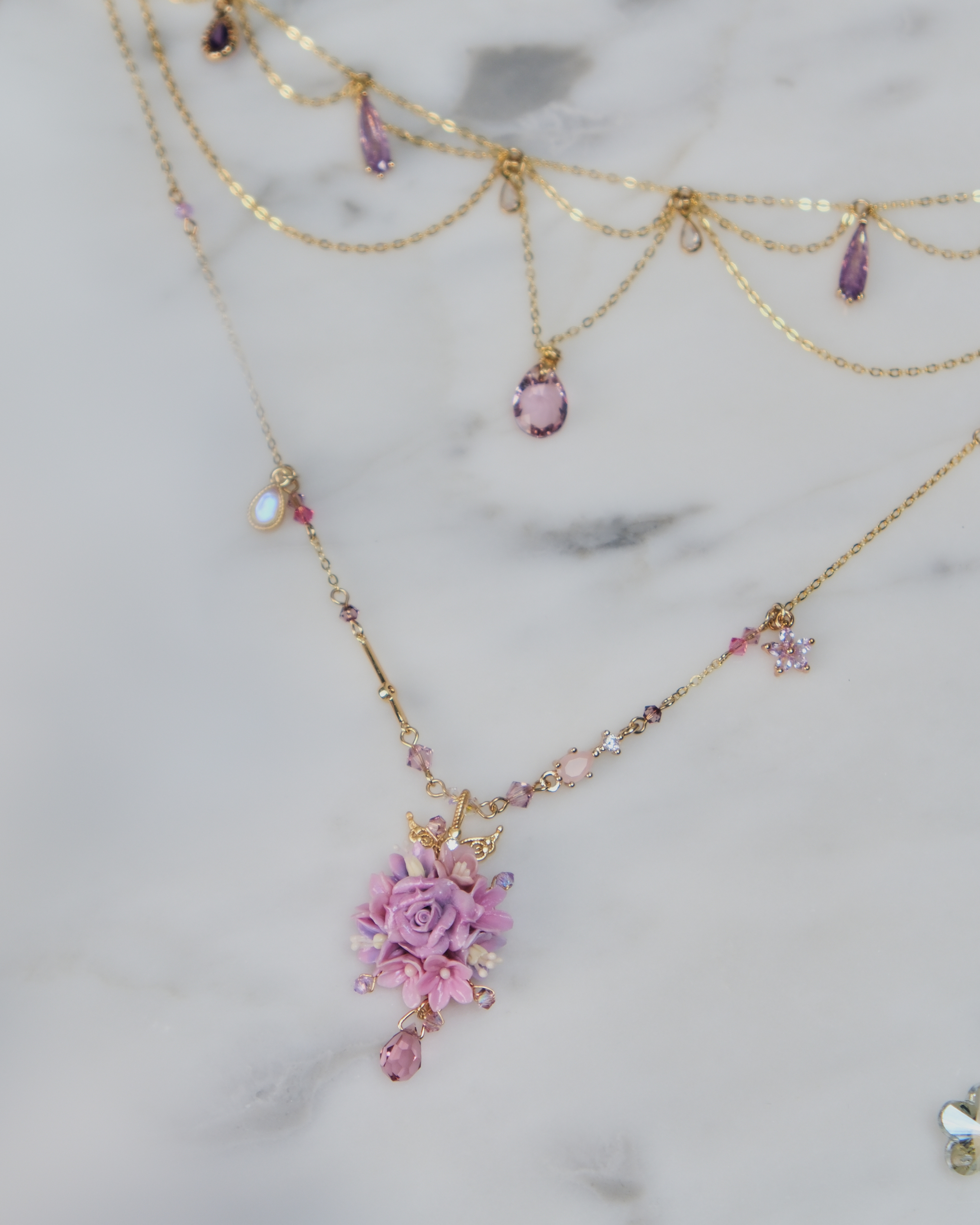 11480 Vintage Layered Design S925 2-Way Necklace