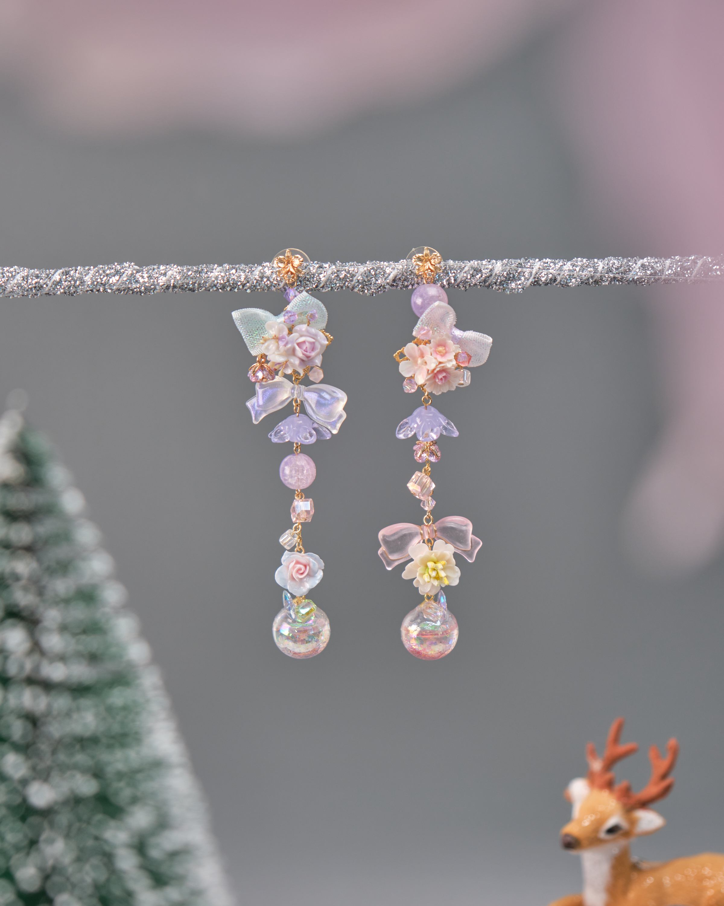 11538 鴛鴦糖果S925長耳環