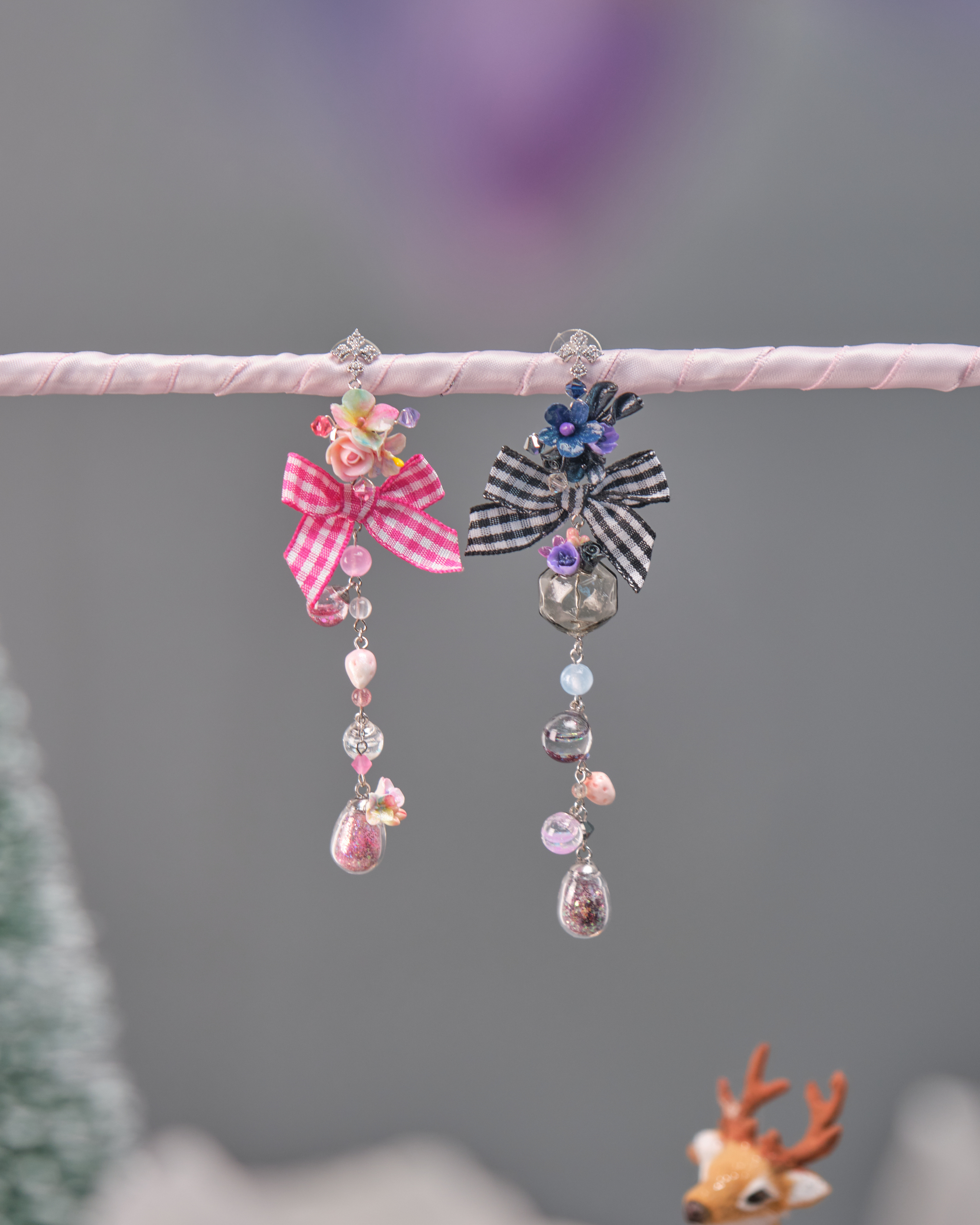 11537 鴛鴦糖果S925長耳環