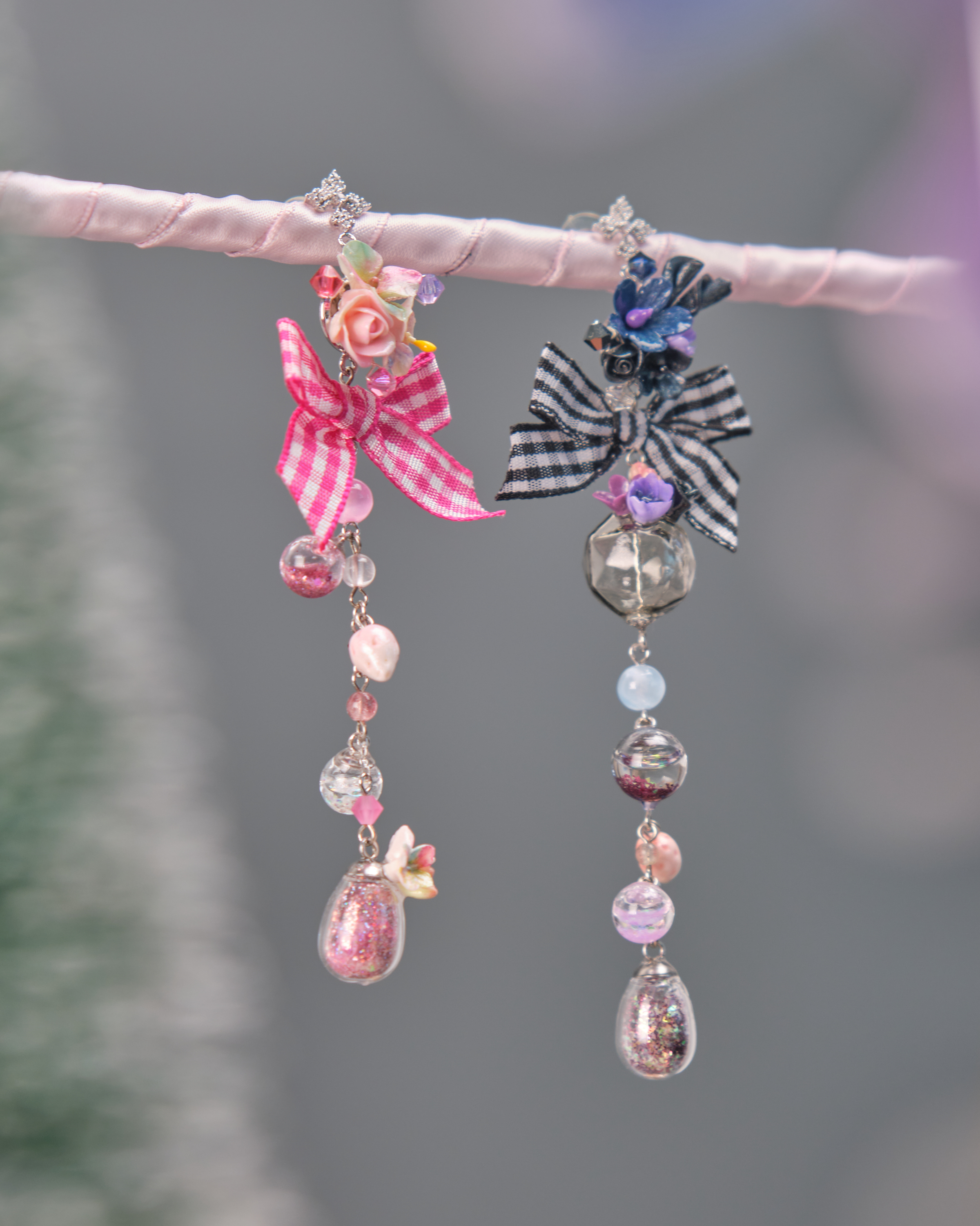 11537 鴛鴦糖果S925長耳環