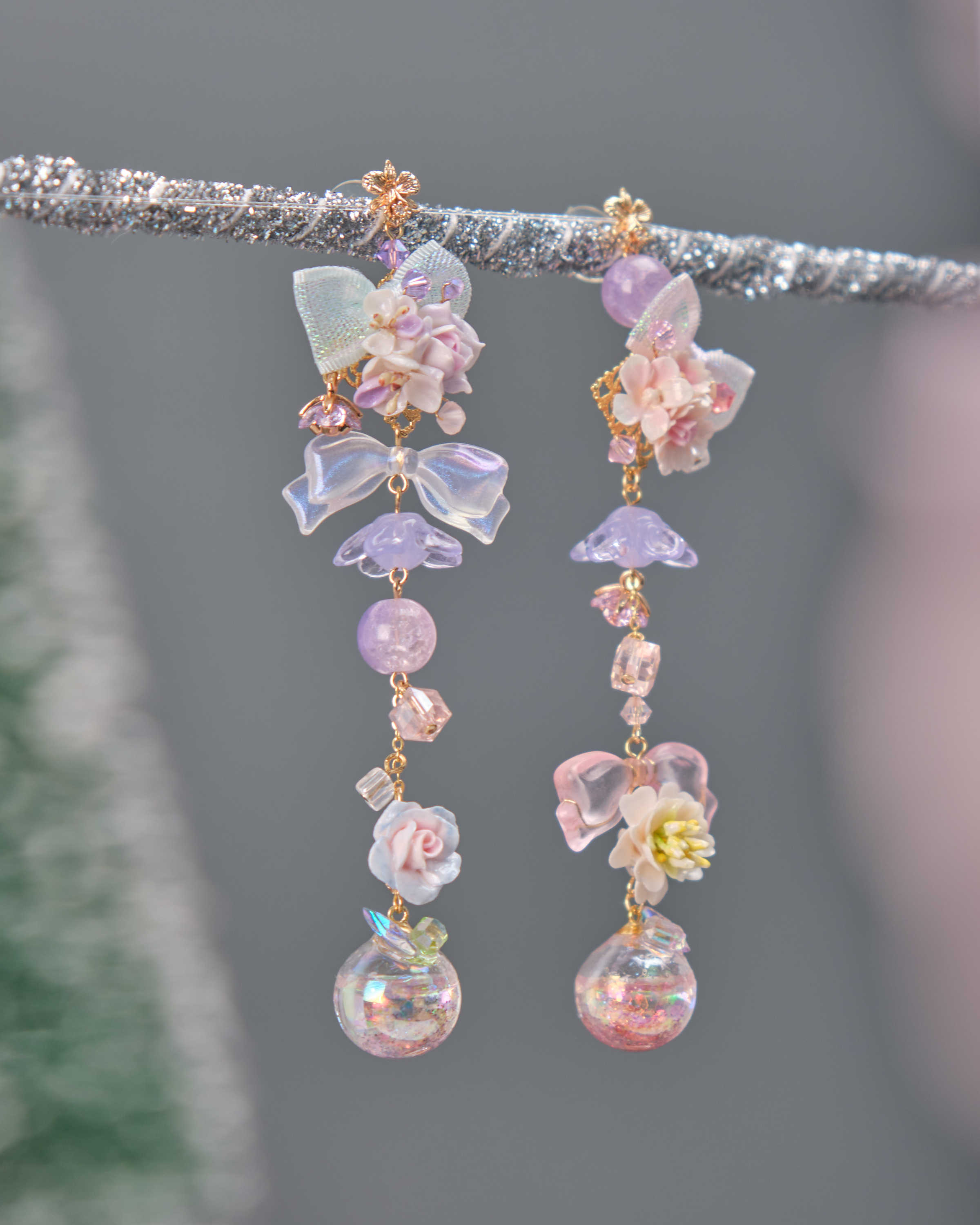 11538 鴛鴦糖果S925長耳環