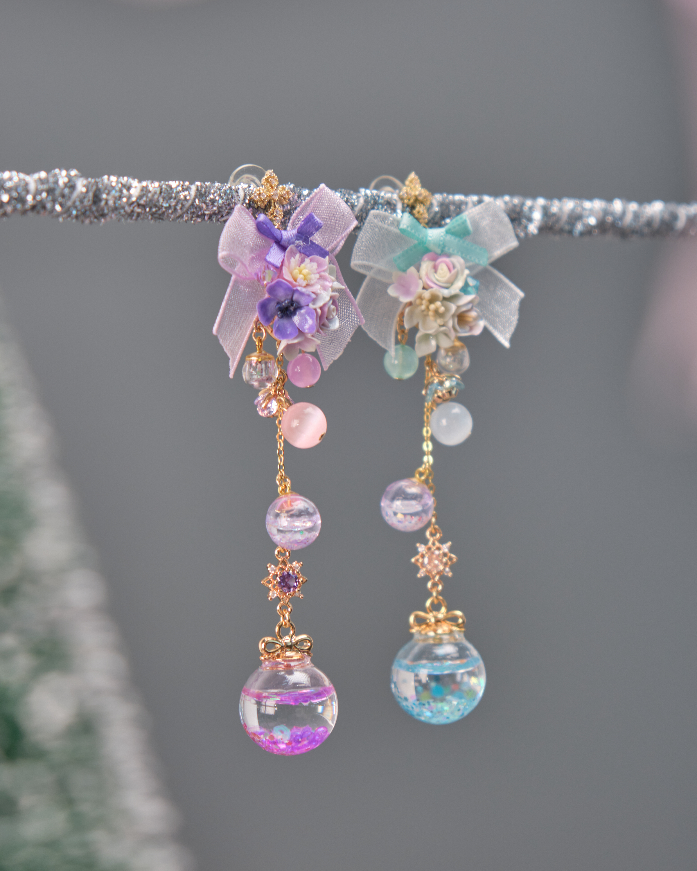 11540 鴛鴦糖果S925長耳環