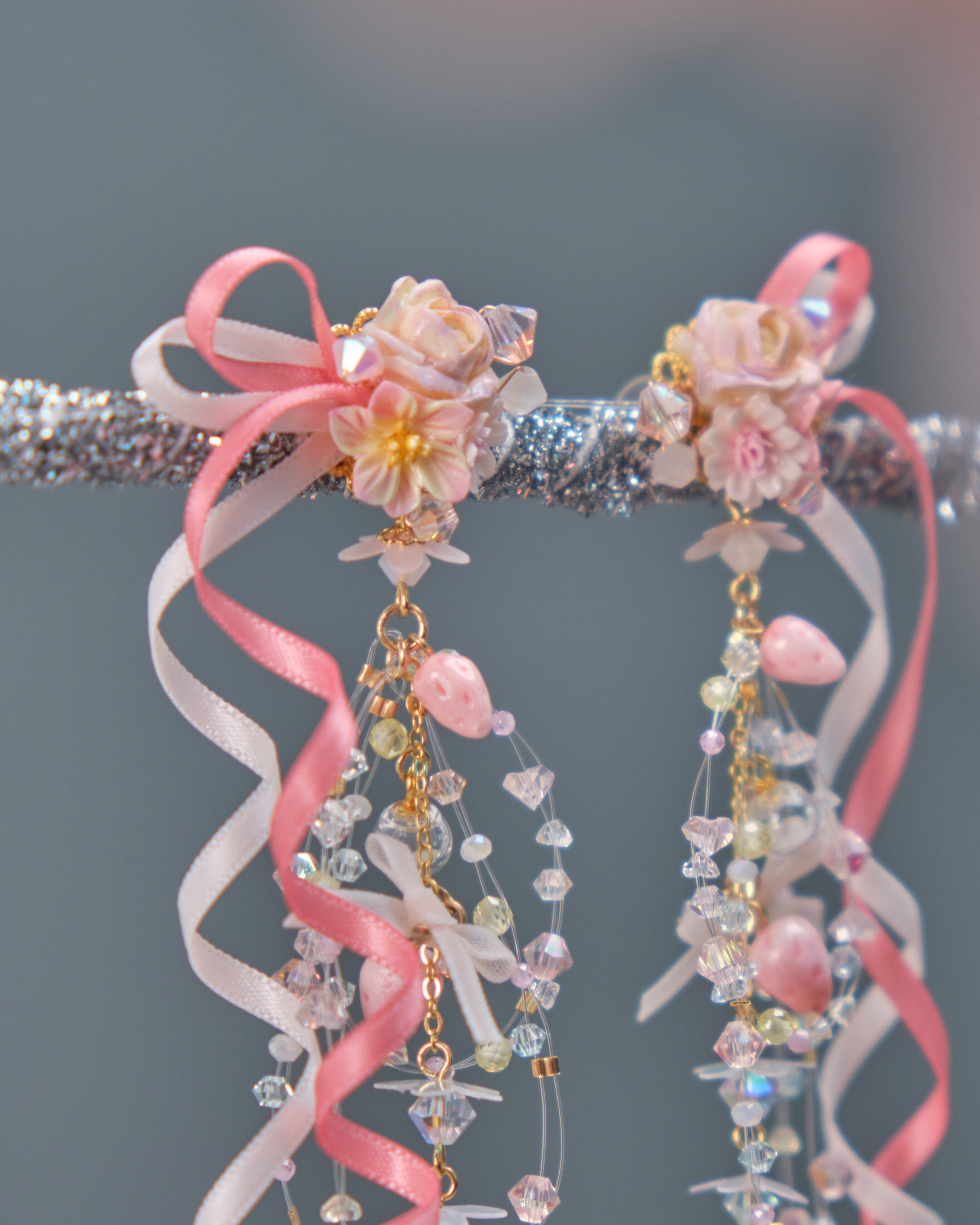 11543 洌-綵帶鳳凰水球長耳環別注版