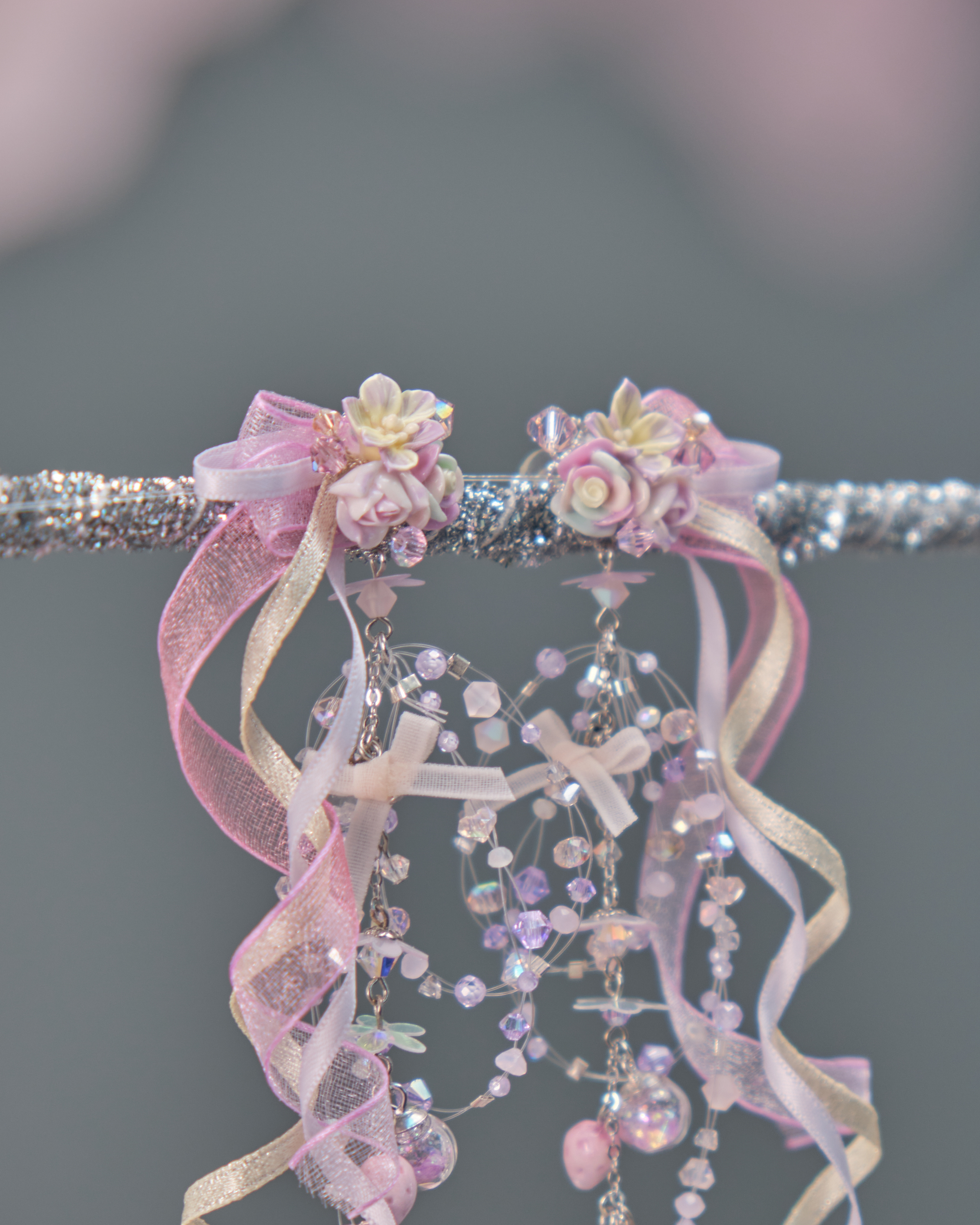 11542 洌-綵帶鳳凰水球長耳環別注版