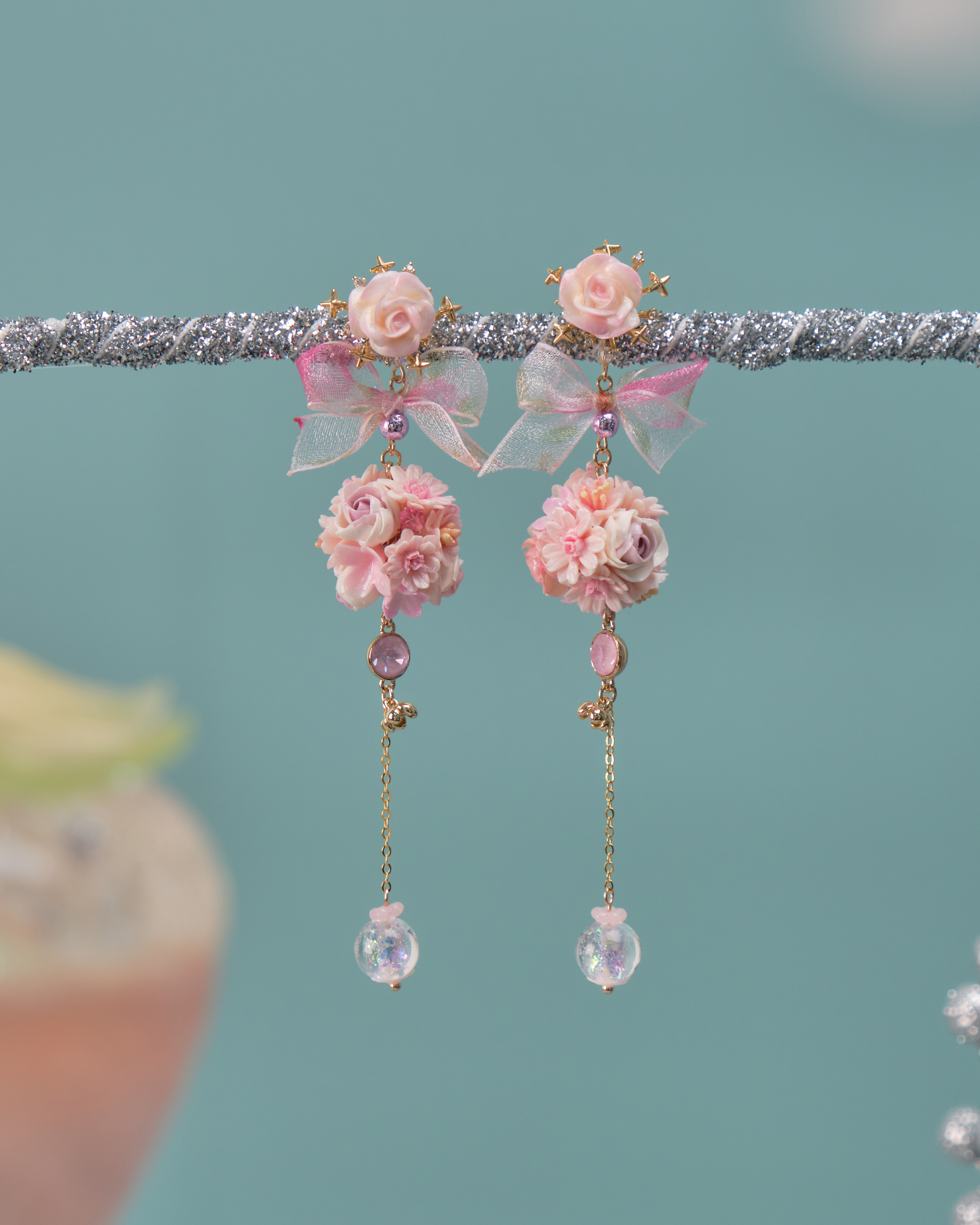 11553 花球S925耳環