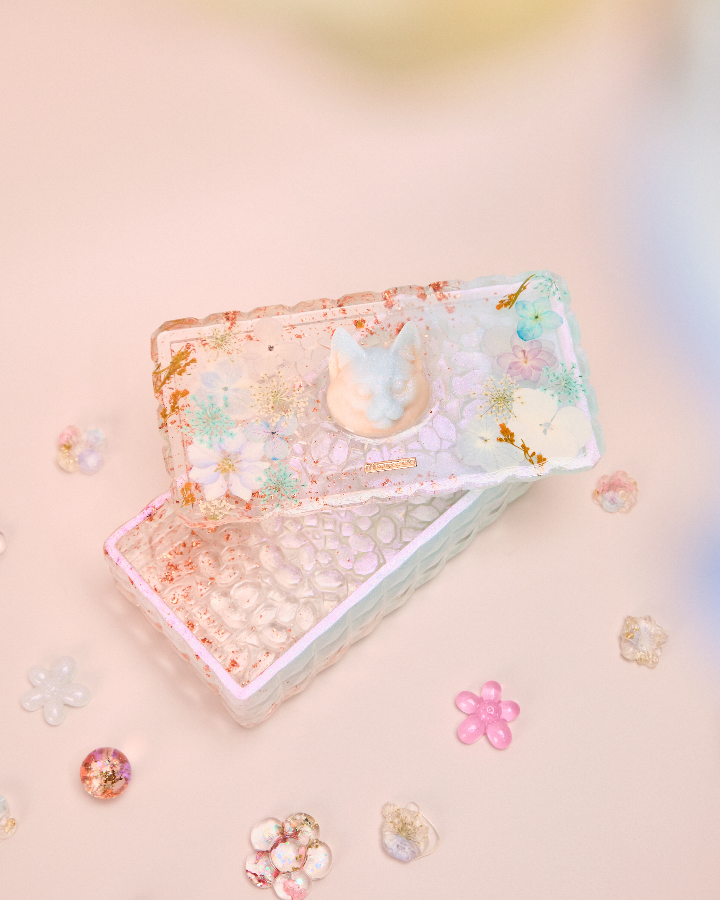 11580 押花樹脂首飾盒