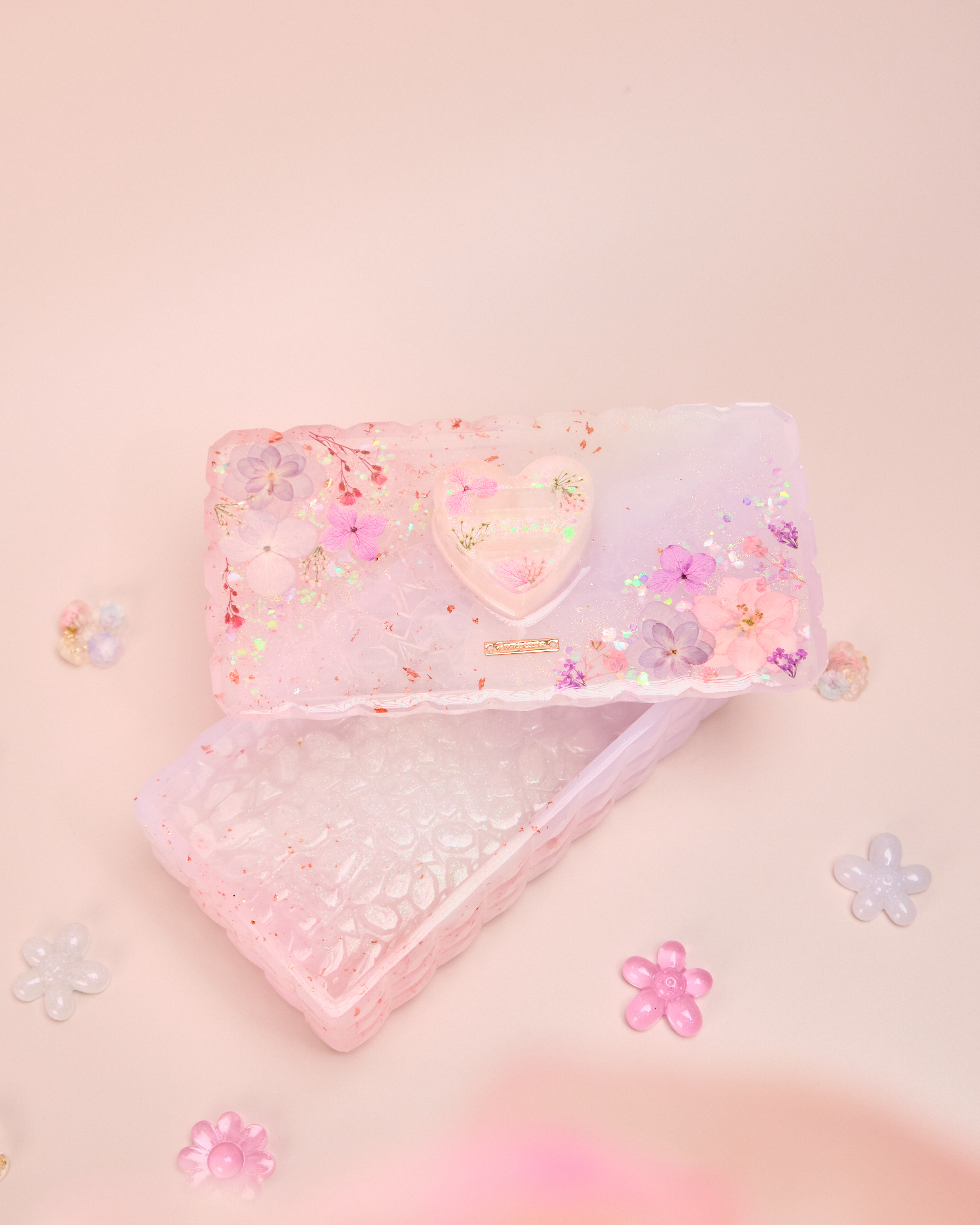 11581 押花樹脂首飾盒