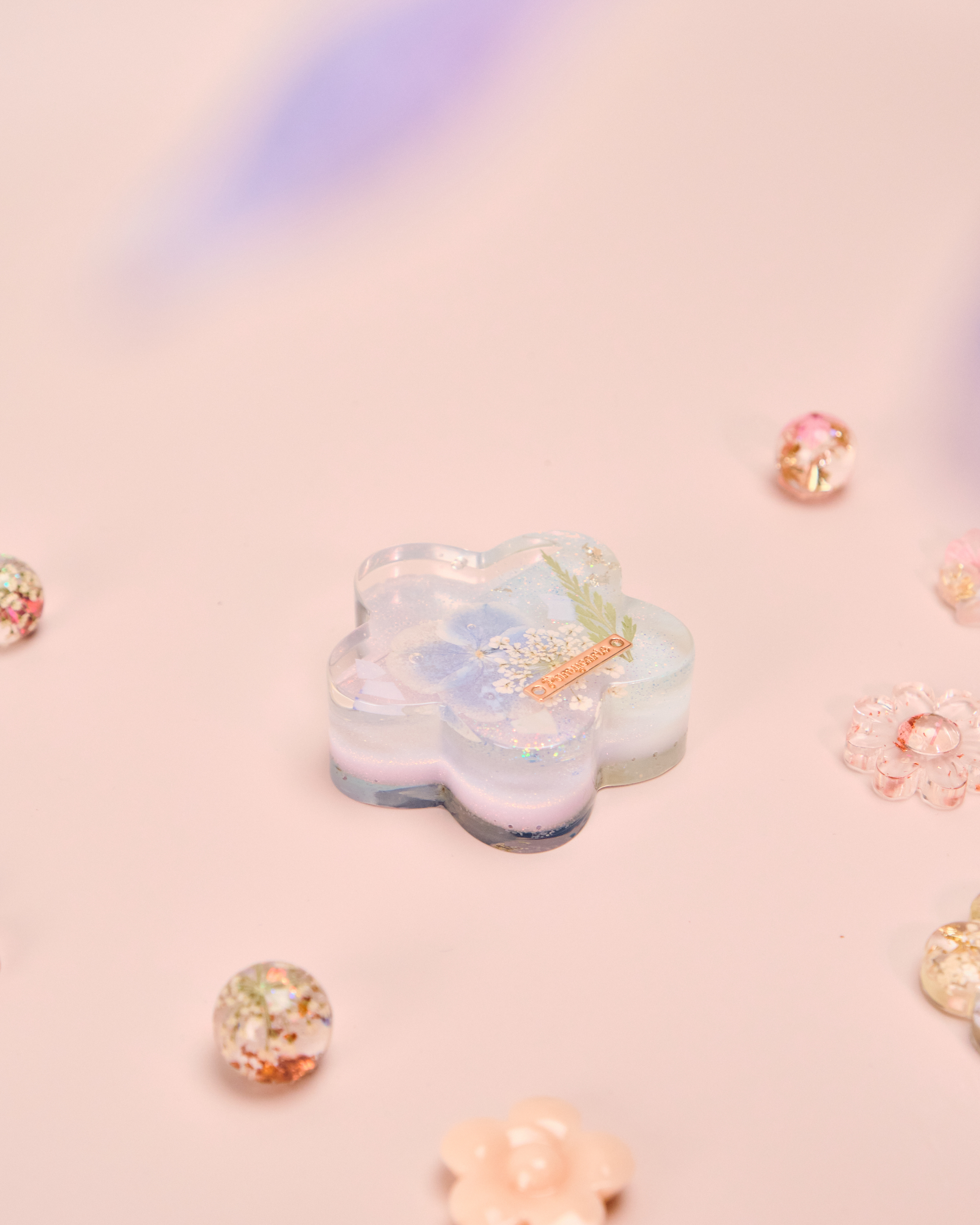 11585 雙面押花樹脂卡片座