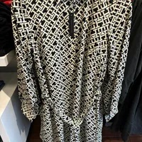 [S] TOMMY HILFIGER MONOGRAM DRESS,BLACK, 76J5383-001 (STH873)