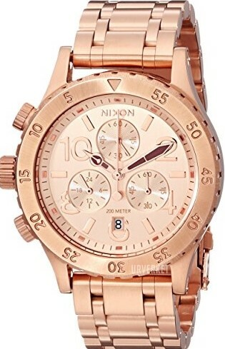 萬年鐘錶 - NIXON 尼克森 THE 38-20  CHRONO  玫瑰金計時碼表系列 200M防水 A404-1044 錶徑38MM