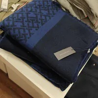 [S] TOMMY HILFIGER 69JA844 UNISEX KNIT MUFFLER SCARF,NAVY, 197733319276 [FINAL SALE] (STH877)