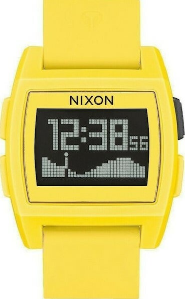 萬年鐘錶 - NIXON 尼克森 衝浪  繽紛黃色潮汐款電子錶  A1104-2552 錶徑38MM