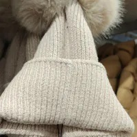 [S] TOMMY HILFIGER 69JB086 POMPOM BEANIE HATS,WHITE, 197735319177 (STH879)