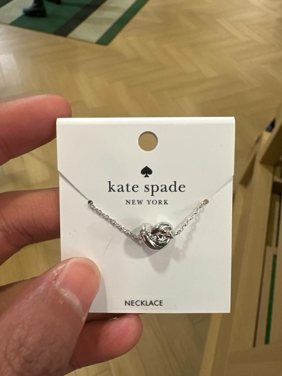 [U] KATE SPADE O0R00066 SAILOR'S KNOT NECKLACE,SILVER, 196021493836 (UK506)