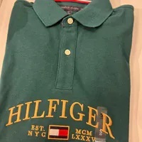 [S] TOMMY HILFIGER AARON LOGO POLO SHIRT,GREEN, 78JB241-301 [FINAL SALE] (STH884)