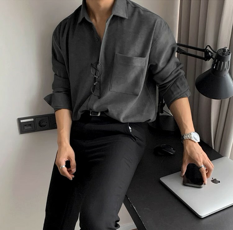 SIMPLEACTION 素色長袖襯衫