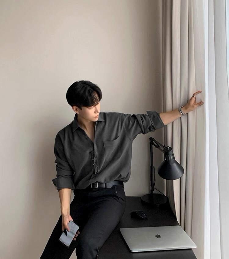 SIMPLEACTION 素色長袖襯衫