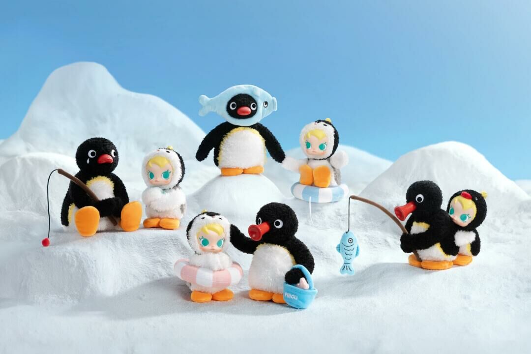 POPMART 泡泡瑪特 Molly x Pingu 快樂垂釣 糖膠毛絨吊飾 公仔 盲盒 6+1款/預購