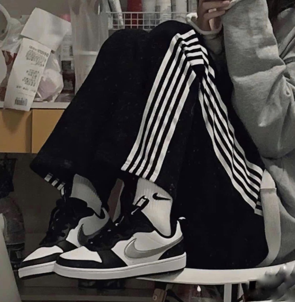 Nike Court Borough Low 2 黑銀色 黑白色 Y2K 皮革 大童款 小Dunk CT3964-100/預購