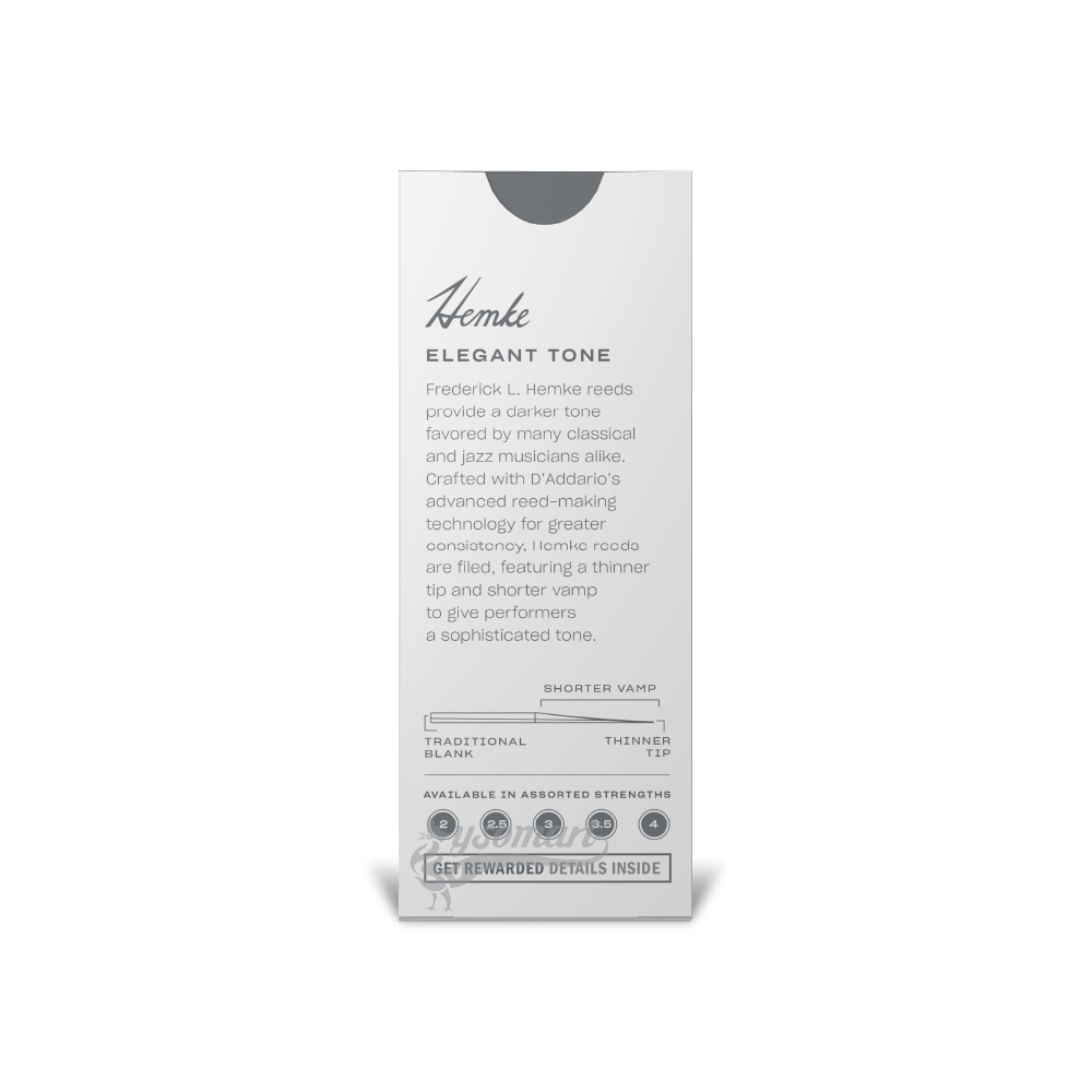 D’Addario Hemke Tenor 次中音薩克斯風 2.5號竹片 (5片裝)