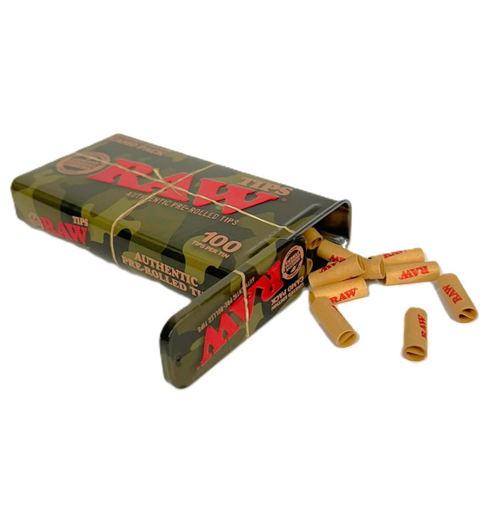 RAW PRE-ROLLED TIPS TIN CAMO (LIMITED EDITION)