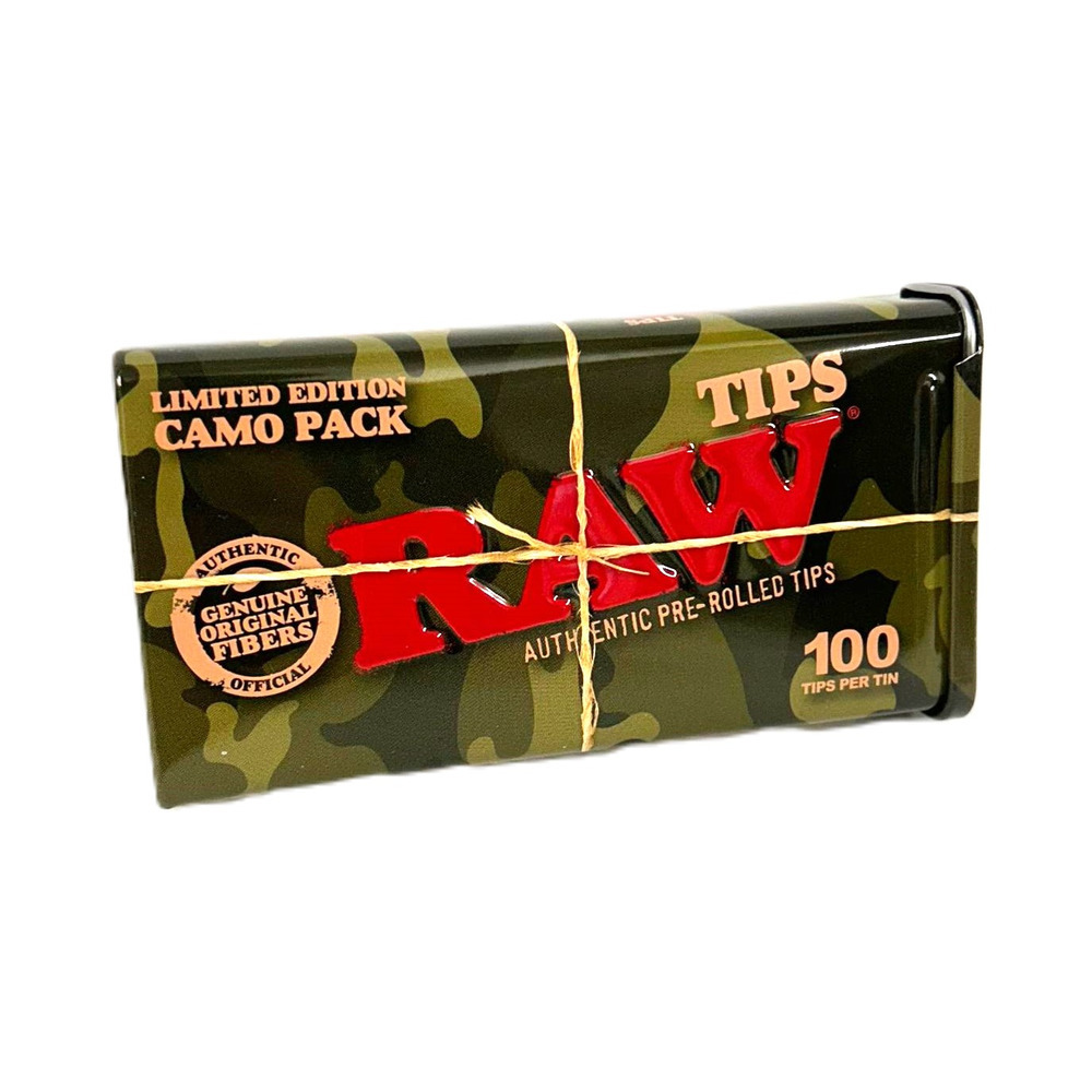 RAW PRE-ROLLED TIPS TIN CAMO (LIMITED EDITION)