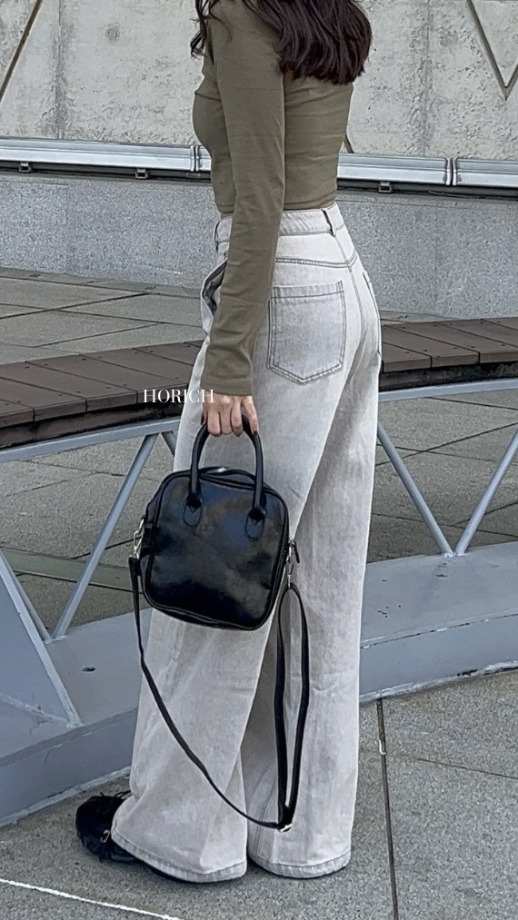 𝗗𝗲𝗰.𝟭𝟬 /Y3028(做貨款)迷死人麻灰色洗水牛仔寬褲/SML