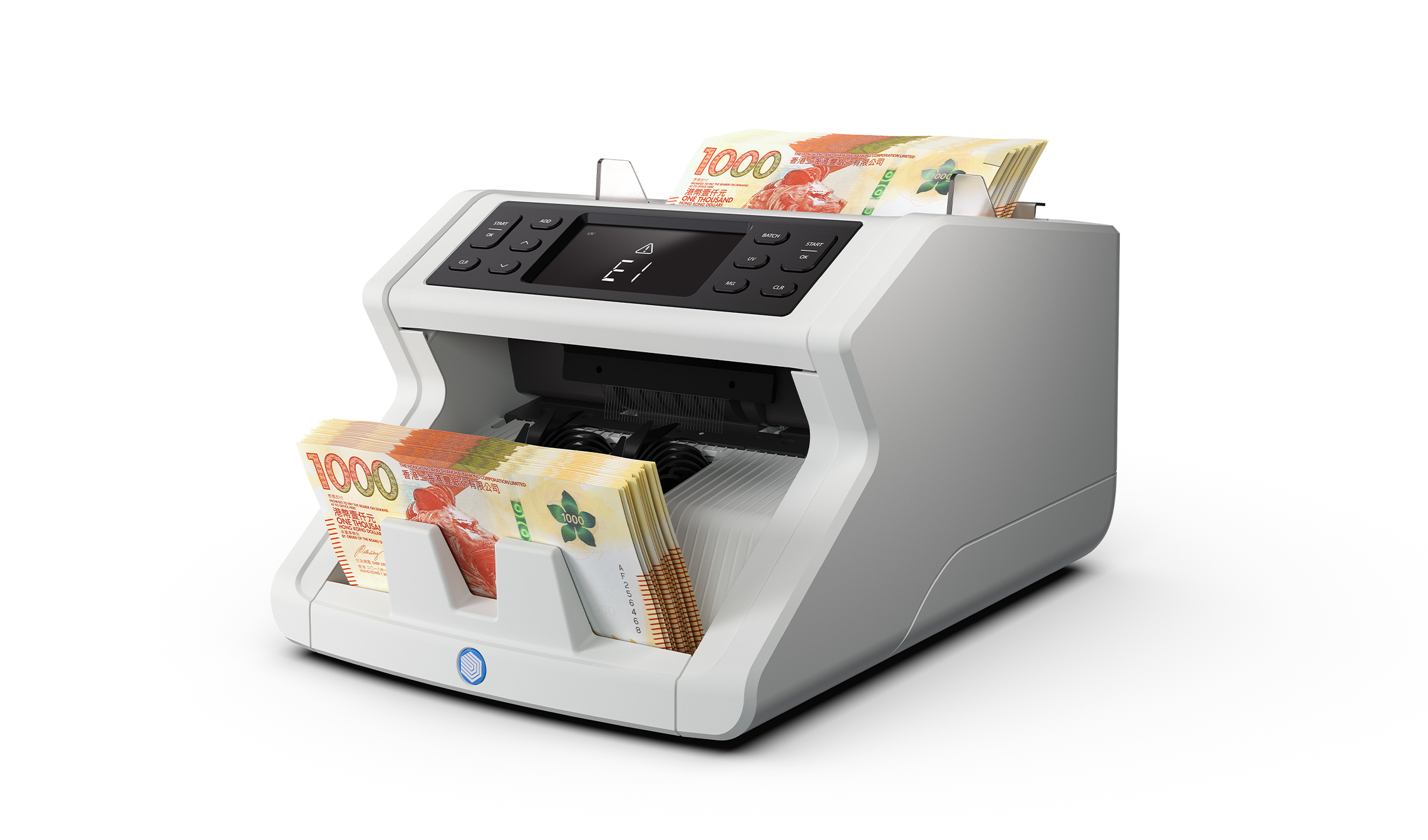 (新款)Safescan 2250 點鈔機 驗鈔機 -後置放鈔設計 3種鑑偽功能 (紫外線(UV) 磁性油墨(MG) , 尺寸(SD) ，低端機種只可檢測劣質偽鈔)