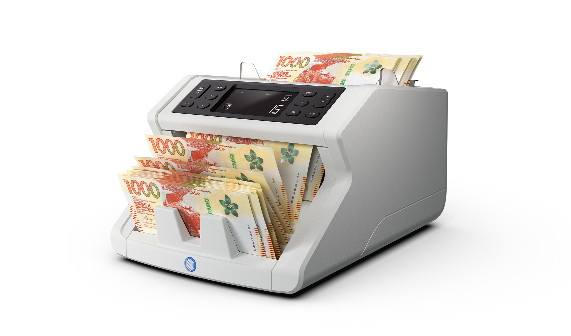 (新款)Safescan 2250 點鈔機 驗鈔機 -後置放鈔設計 3種鑑偽功能 (紫外線(UV) 磁性油墨(MG) , 尺寸(SD) ，低端機種只可檢測劣質偽鈔)