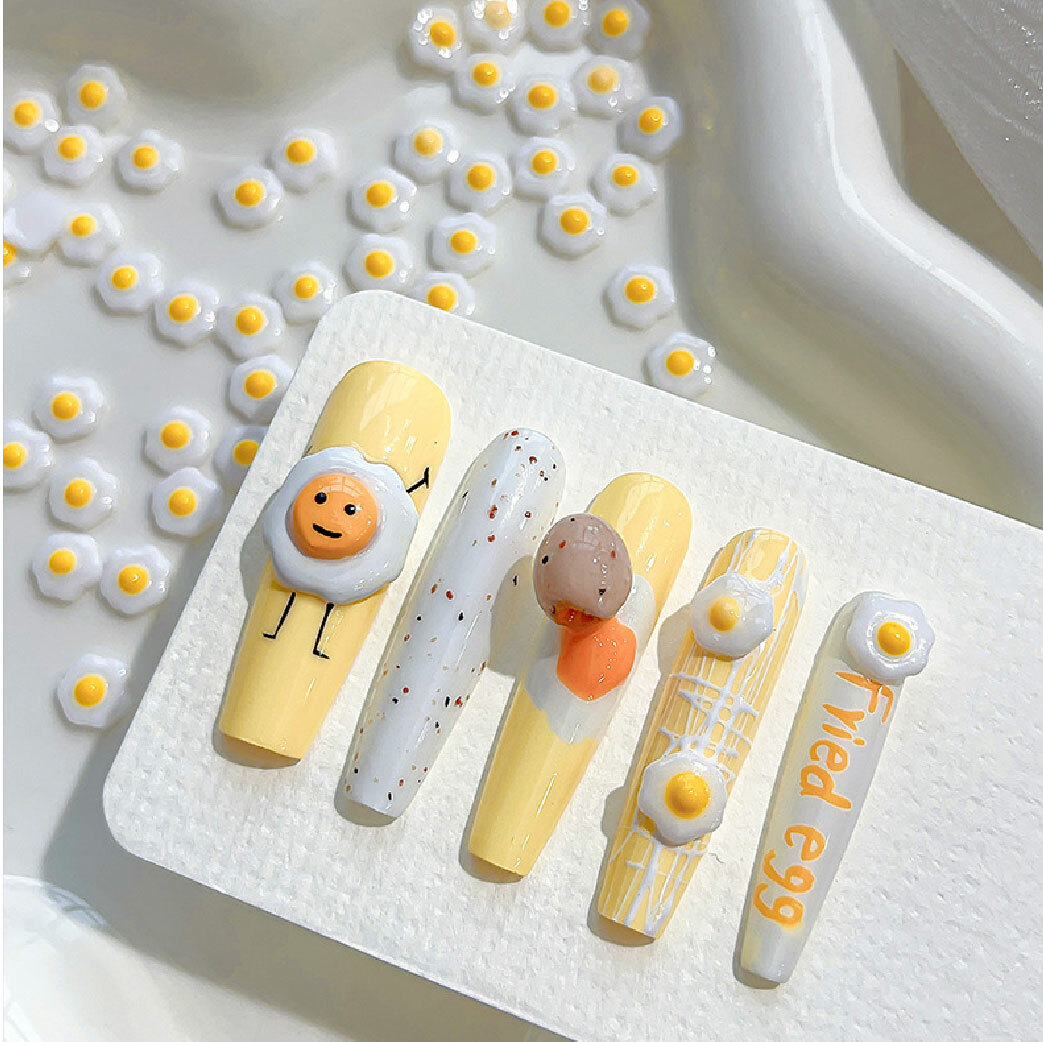 美甲荷包蛋飾品