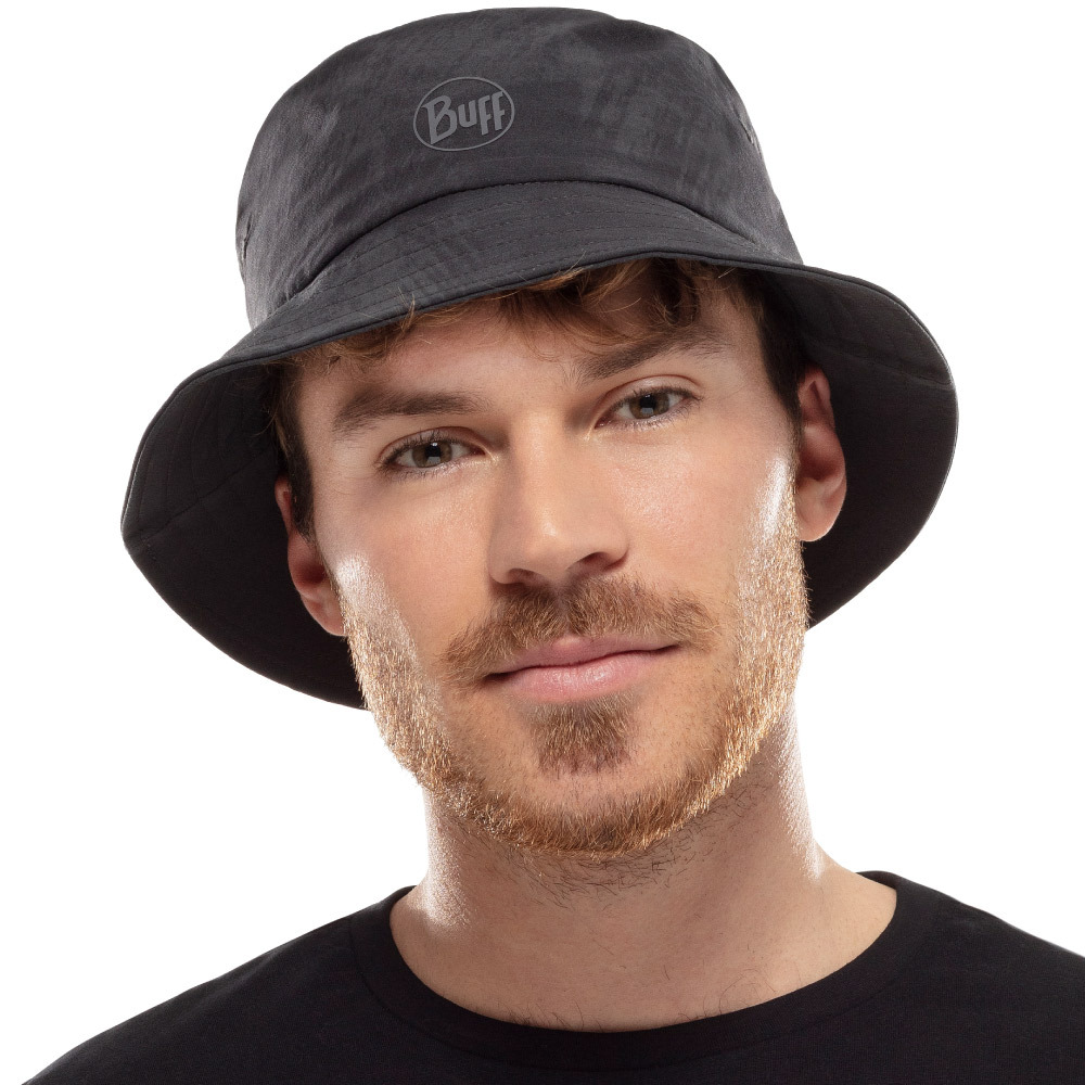 【BUFF】可收納漁夫帽-黑色墨花 / BF122590-999