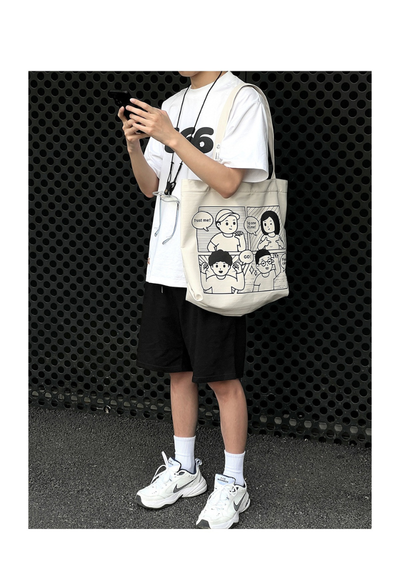 Finerworld 原創漫畫單肩帆布袋
