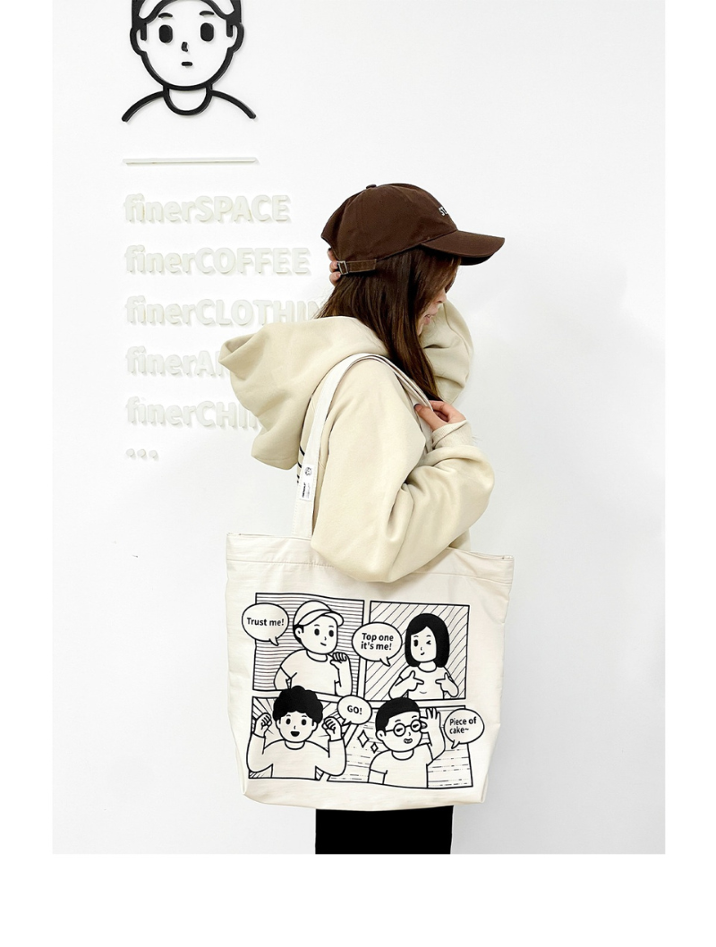 Finerworld 原創漫畫單肩帆布袋