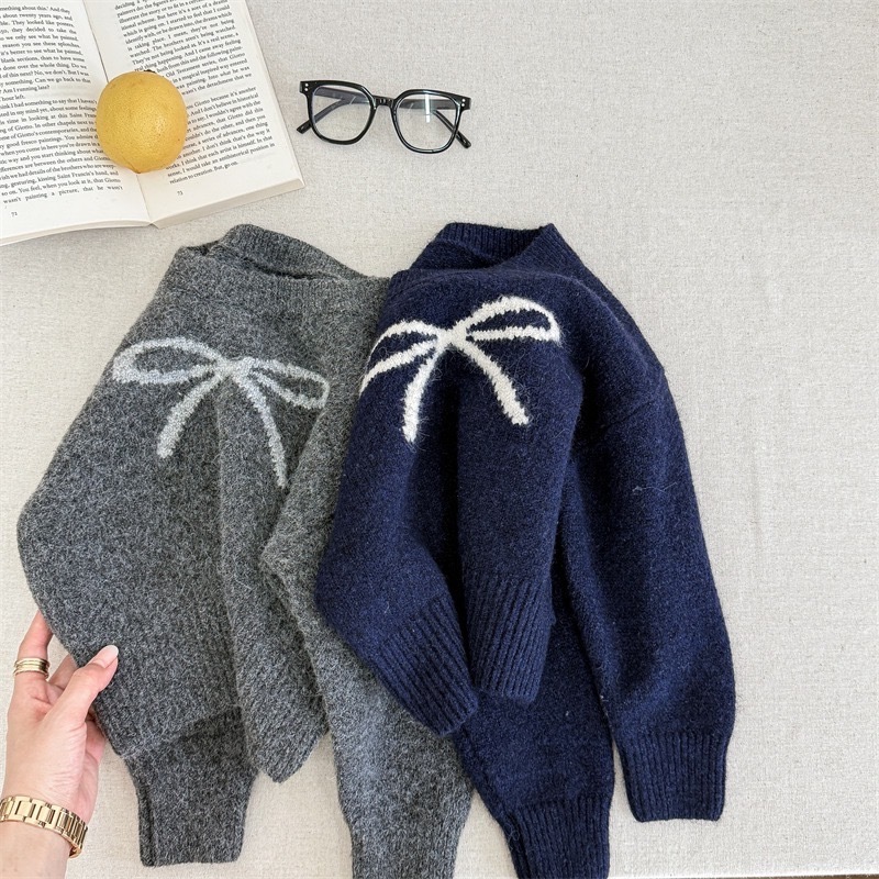 大蝴蝶結針織上衣