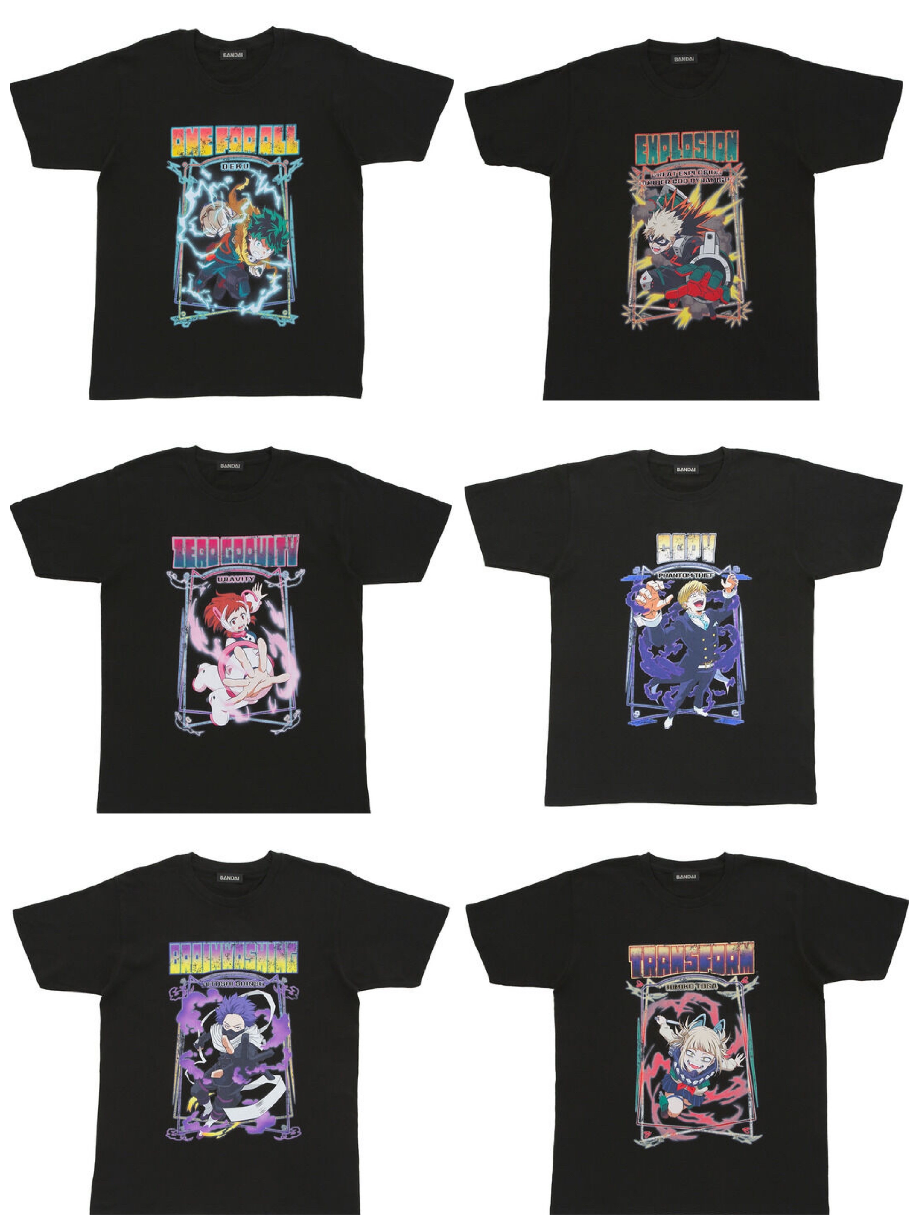 221992 Pbandai 預訂 2025/2月 僕のヒーローアカデミア Tシャツコレクション4【描き下ろし】（全6種）