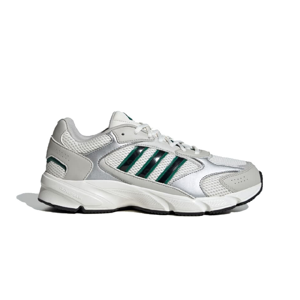 男鞋 ADIDAS CRAZYCHAOS 2000 灰白綠 復古 拼接 網布 透氣 休閒 慢跑鞋【IH0457】