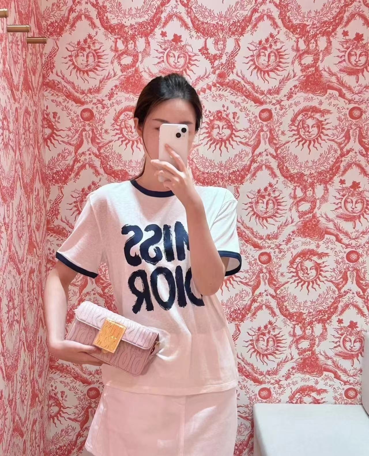 MISSDIOR 白色藍字母TEE -T