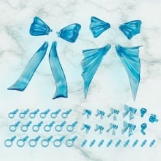 MSG武裝零件 MO004 彩飾部件 大絲帶 結愛之心 蝴蝶結  天藍色