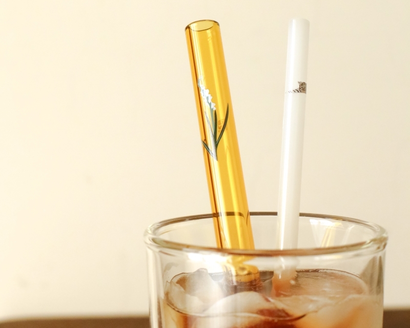 好玻常玉花-玻璃吸管組 (貓咪圖案)