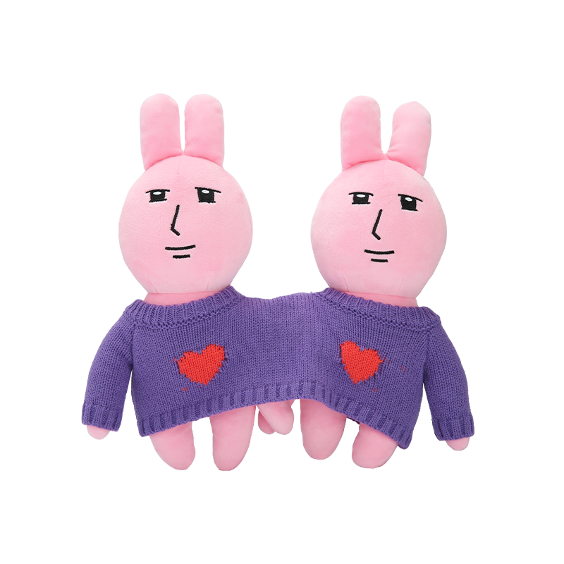 粉紅兔子兄弟你好香娃娃公仔