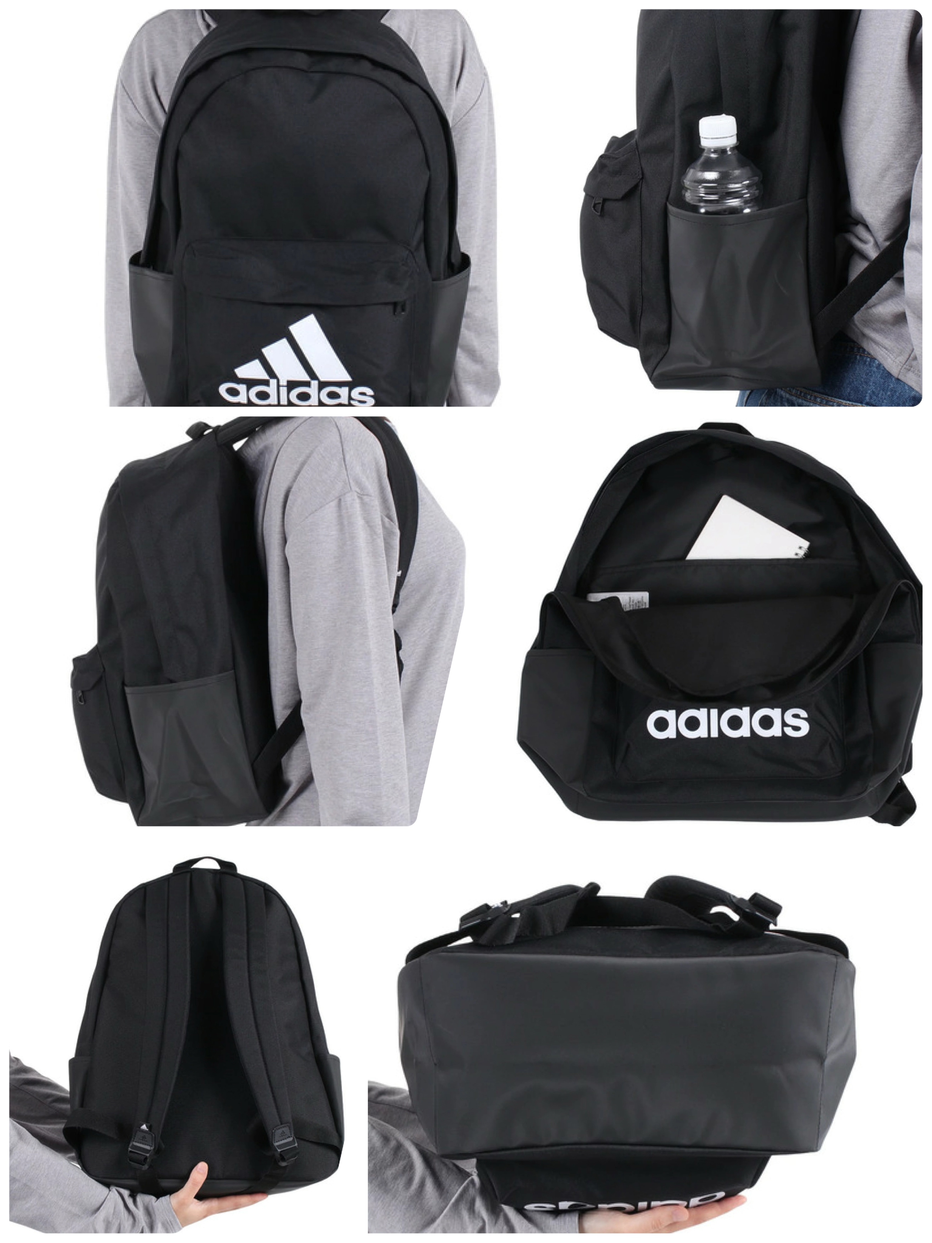 【預購】 J1211901 adidas 黑色雙肩包（日本限定）